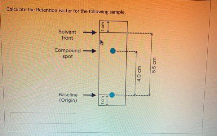 Solved Calculate the Retention Factor for the following | Chegg.com