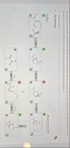 The reaction of a carboxylic acid and thionyl | Chegg.com