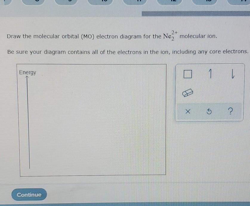 Solved 2+ Draw the molecular orbital (MO) electron diagram | Chegg.com