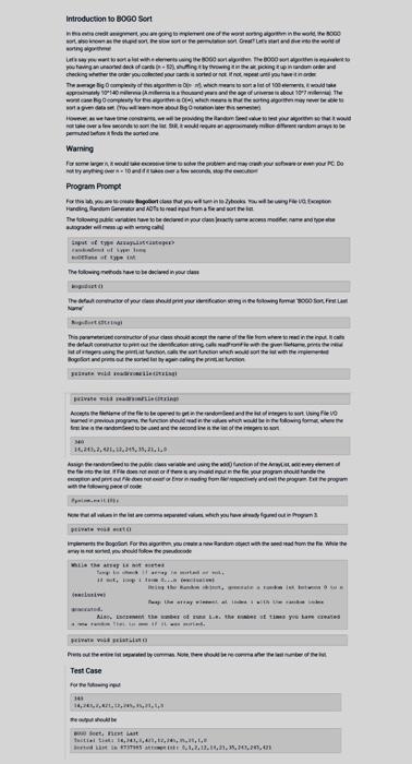 Introduction to ecco Sort Warning Program Prompt squt | Chegg.com