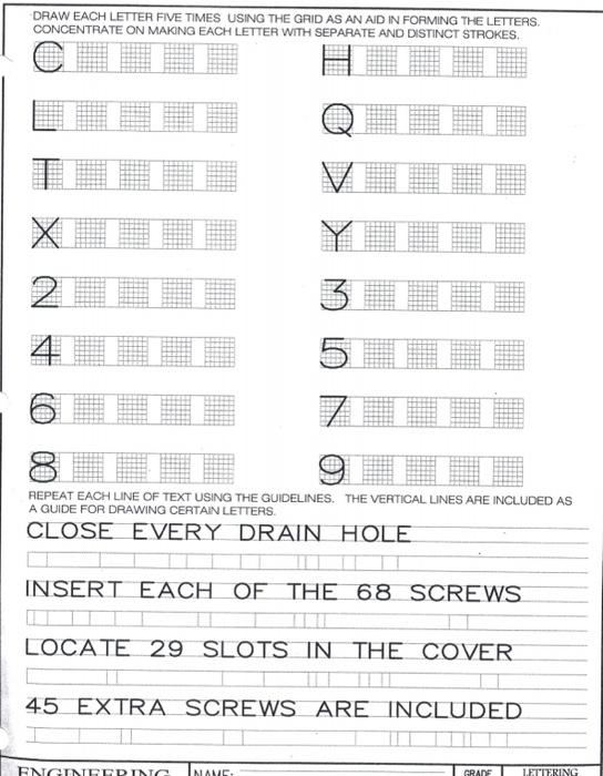 Solved DRAW EACH LETTER TWICE USING THE GRID AS AN AID IN | Chegg.com
