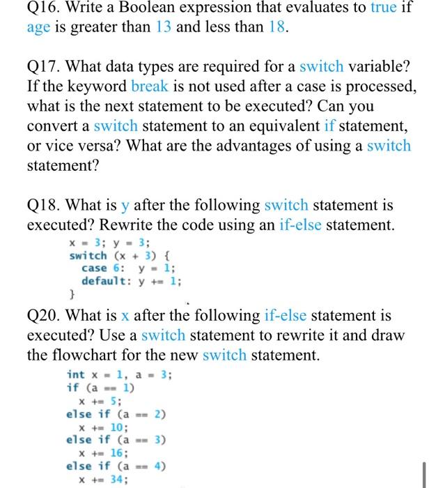 Solved Q16. Write a Boolean expression that evaluates to | Chegg.com