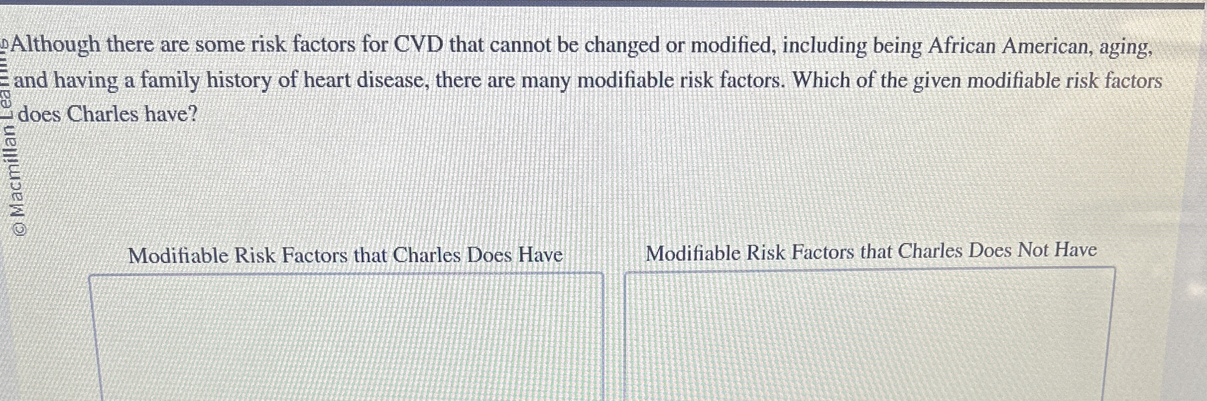 Solved Although there are some risk factors for CVD that | Chegg.com