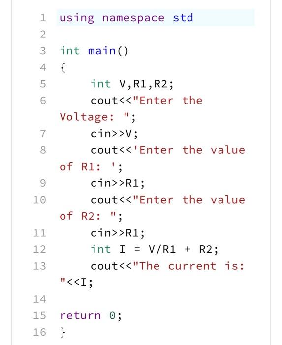 Solved The code box below shows a simple C++ program. The | Chegg.com