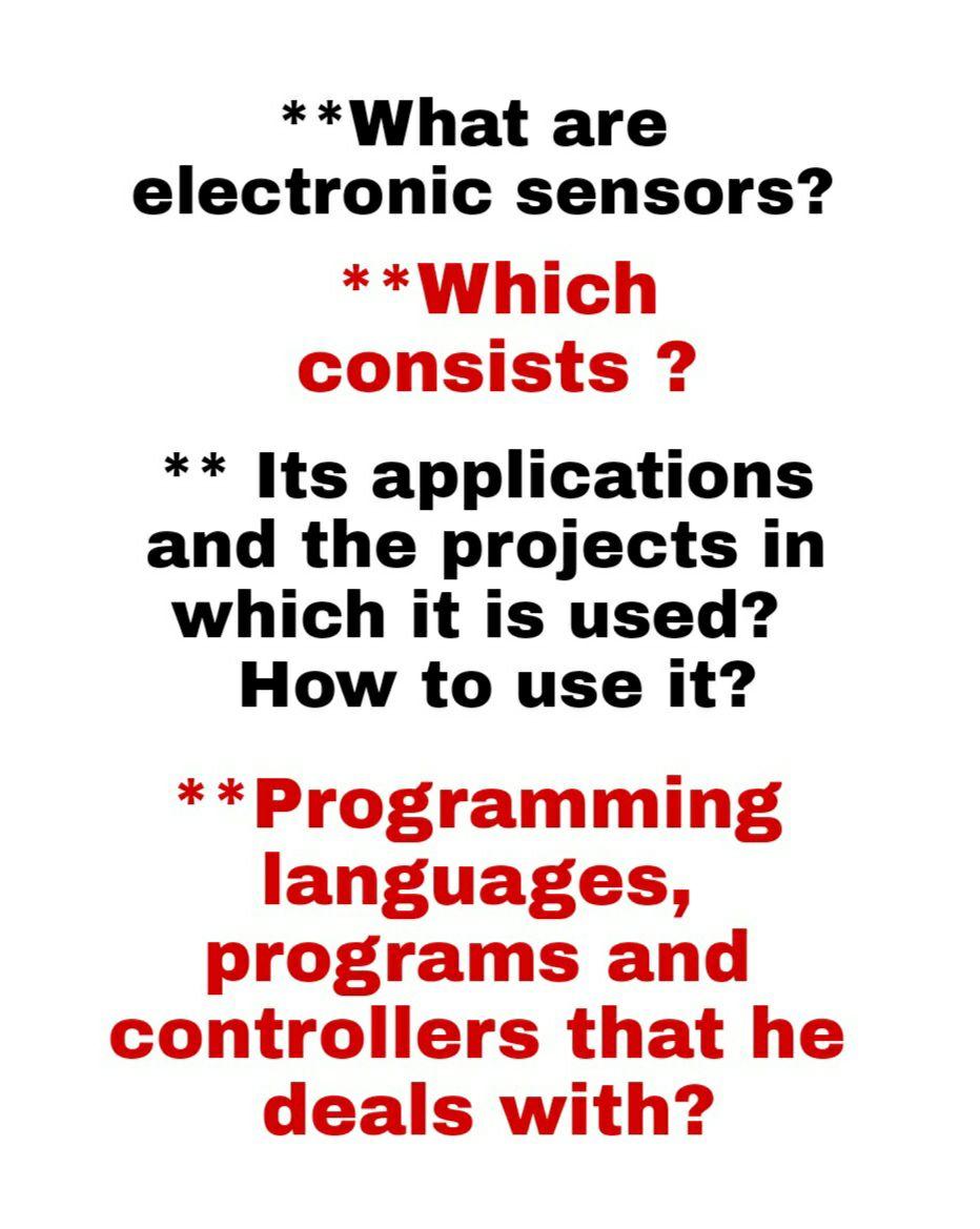 Solved **What are electronic sensors? *Which consists ? ** | Chegg.com