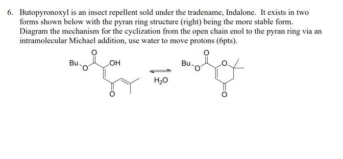 Solved 6. Butopyronoxyl is an insect repellent sold under | Chegg.com