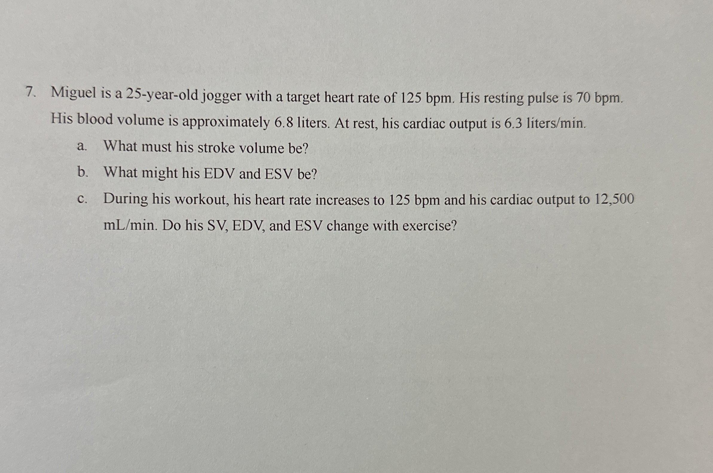 Solved Miguel is a 25 yearold jogger with a target heart
