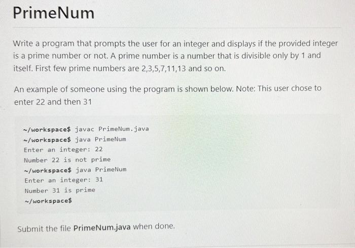 Solved Write a program that prompts the user for an integer | Chegg.com