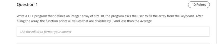 Solved Question 1 10 Points Write a C++ program that defines | Chegg.com