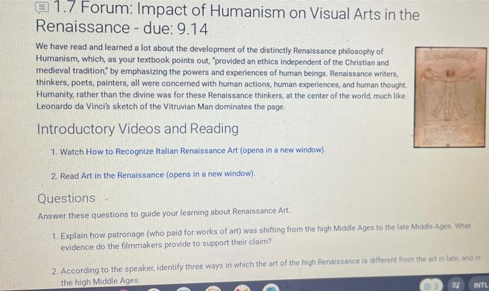influence of humanism on renaissance art
