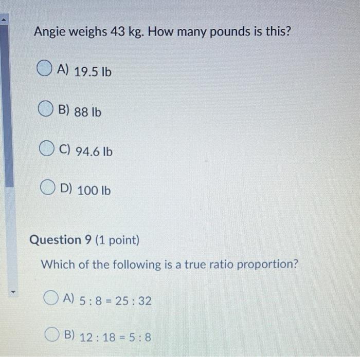 43 kilos in clearance pounds