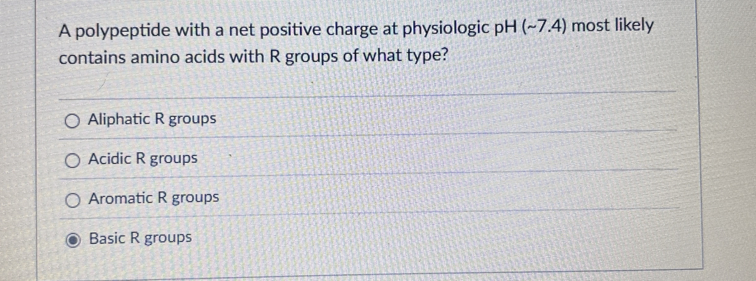 Solved A polypeptide with a net positive charge at | Chegg.com