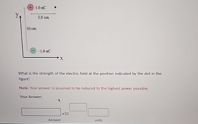Solved What is the strength of the electric field at the | Chegg.com