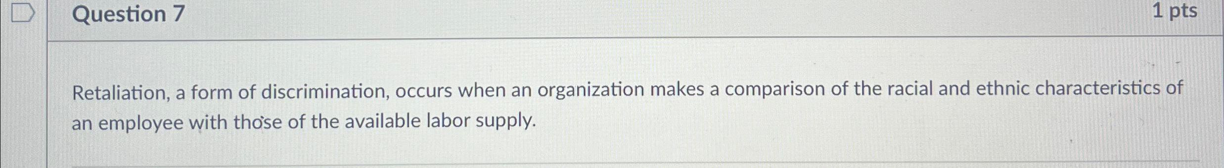 Solved Retaliation, a form of discrimination, occurs when an | Chegg.com