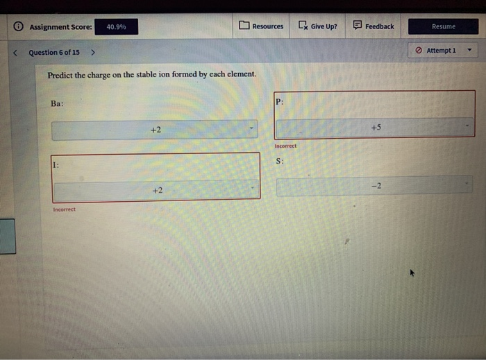 Solved Use The Periodic Table To Predict Which Ion Will Form Chegg Com