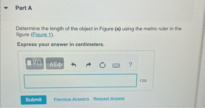 Solved Determine the length of the object in Figure (a) | Chegg.com