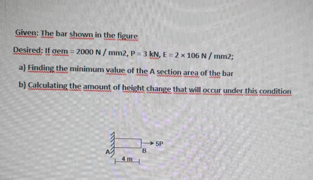 Solved Given: The bar shown in the figure Desired: If oem = | Chegg.com