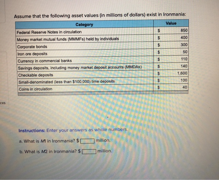 Solved Assume That The Following Asset Values In Millions Of 2107