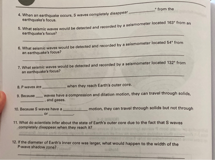 Solved Problem Solving Module 12 Studying Earth S Internal Chegg Com