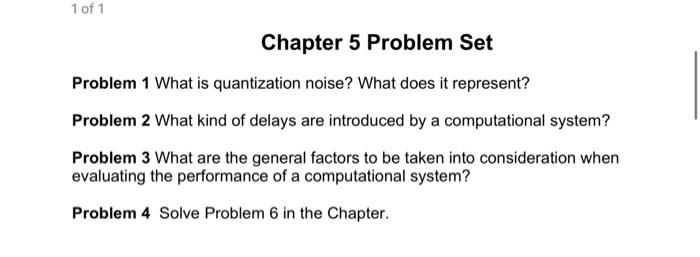 Solved 1 of 1 Chapter 5 Problem Set Problem 1 What is | Chegg.com