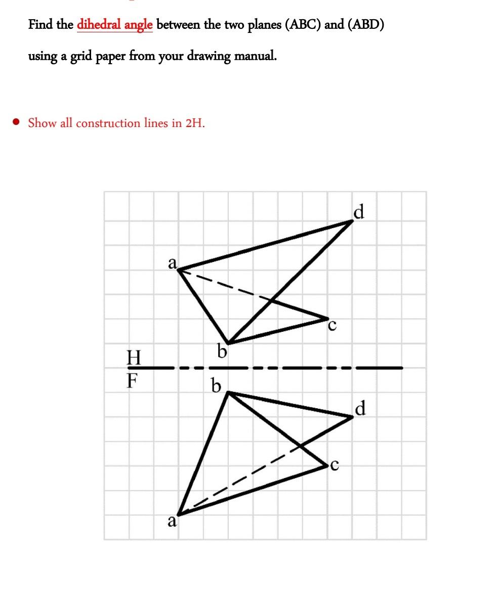 Solved Find the dihedral angle between the two planes (ABC) | Chegg.com