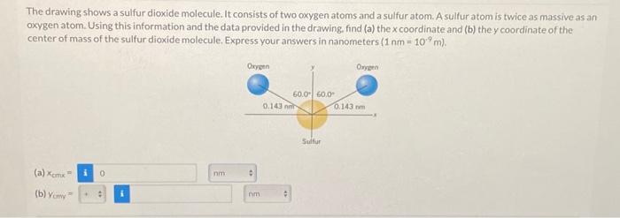 Solved The Drawing Shows A Sulfur Dioxide Molecule It 8442