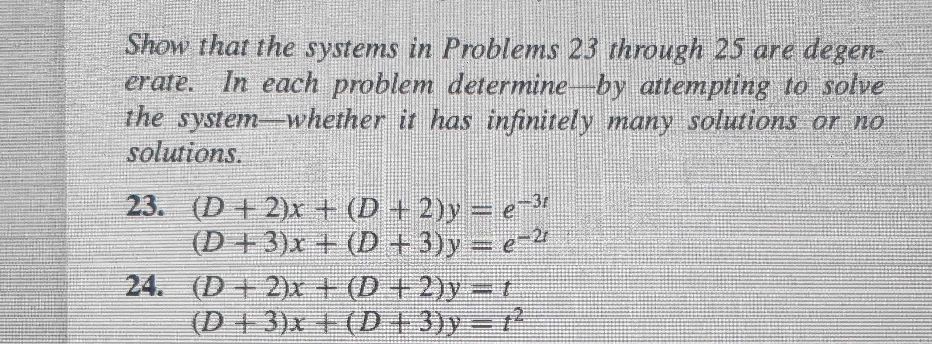 Solved Show that the systems in Problems 23 through 25 are | Chegg.com