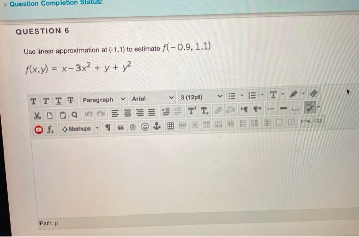 Solved Question Completion Status: QUESTION 6 Use linear | Chegg.com