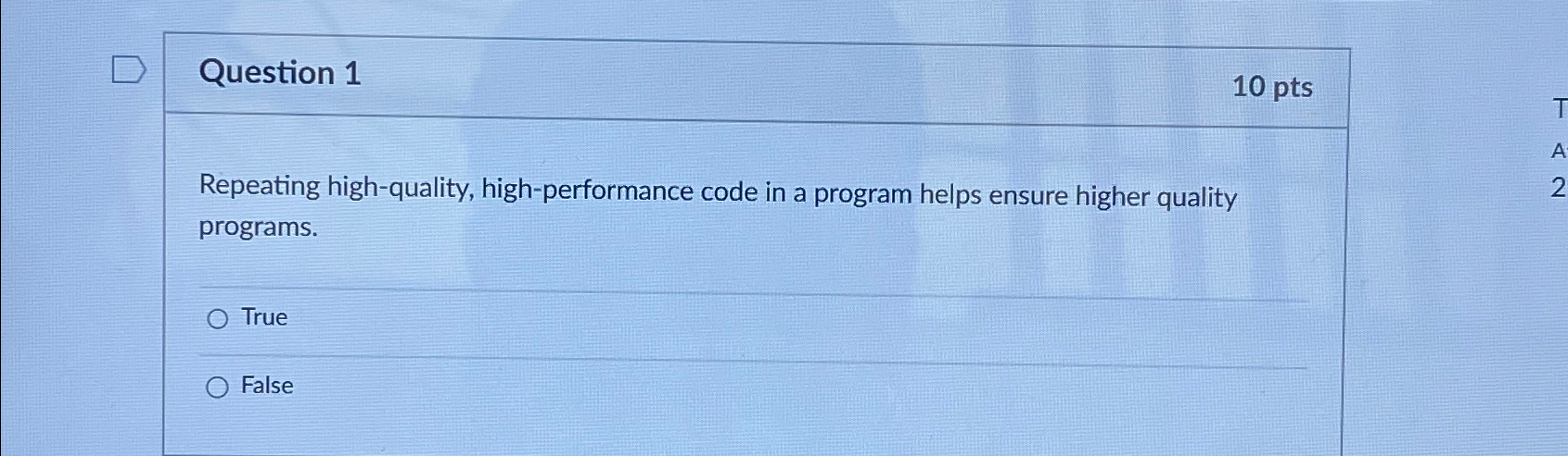 Solved Question 110 ﻿ptsRepeating high-quality, | Chegg.com