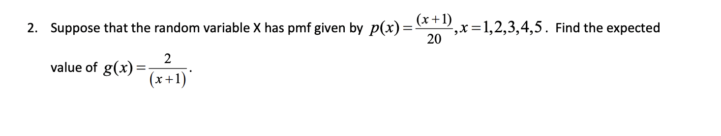 Solved Suppose that the random variable x has pmf given by | Chegg.com