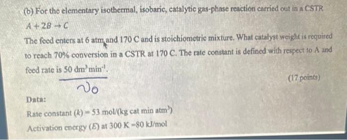 Solved (b) For Tho Elementary Isothermal, Isobaric, | Chegg.com