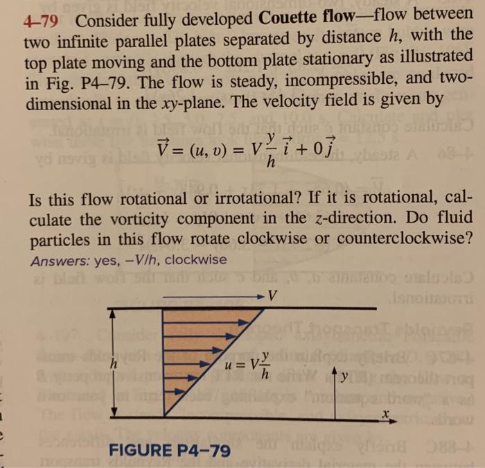 The Couette flow is the flow of fluid between two parallel plates. The