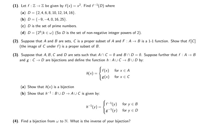 4 Find A Bijection From W To N What Is The Chegg Com