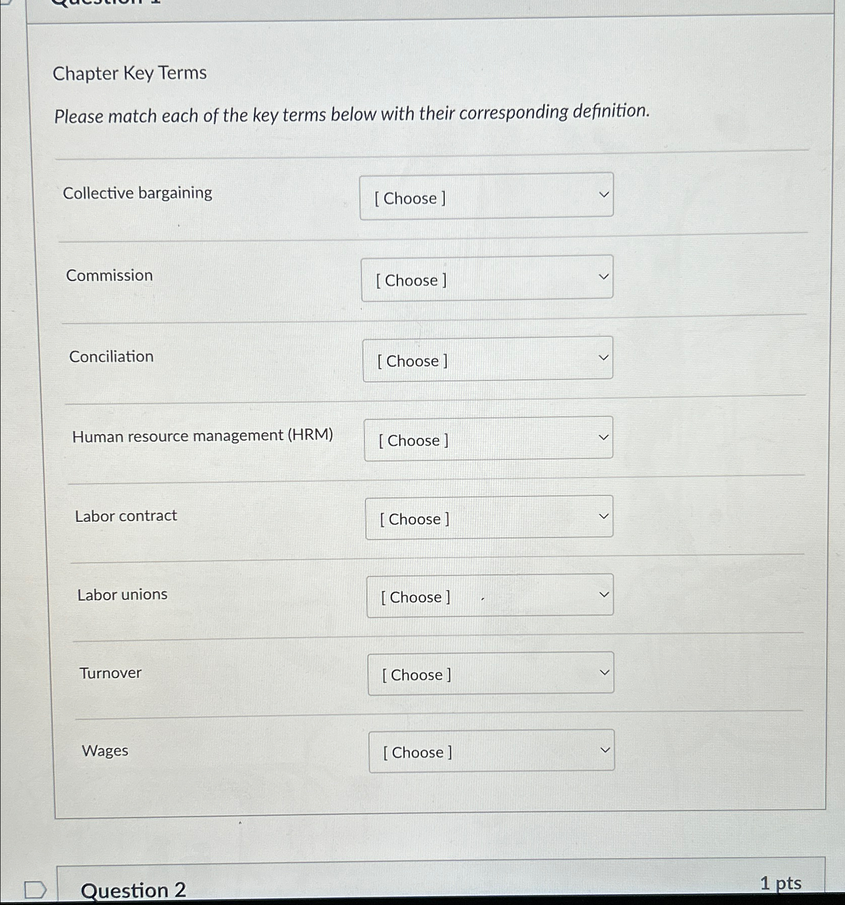 Solved Chapter Key TermsPlease match each of the key terms | Chegg.com