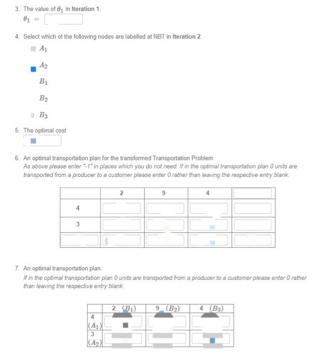 Solved Given is the following Transportation Problem with | Chegg.com