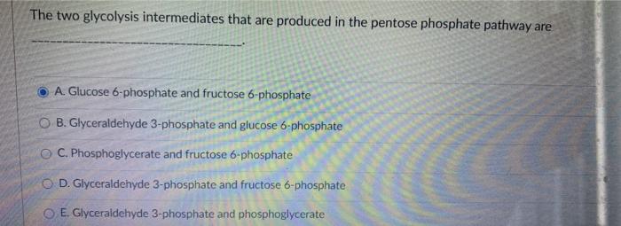 Solved The two glycolysis intermediates that are produced in | Chegg.com