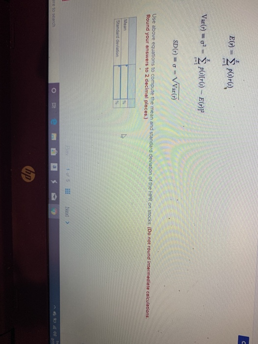 Solved Problem 5-5 Suppose your expectations regarding the | Chegg.com