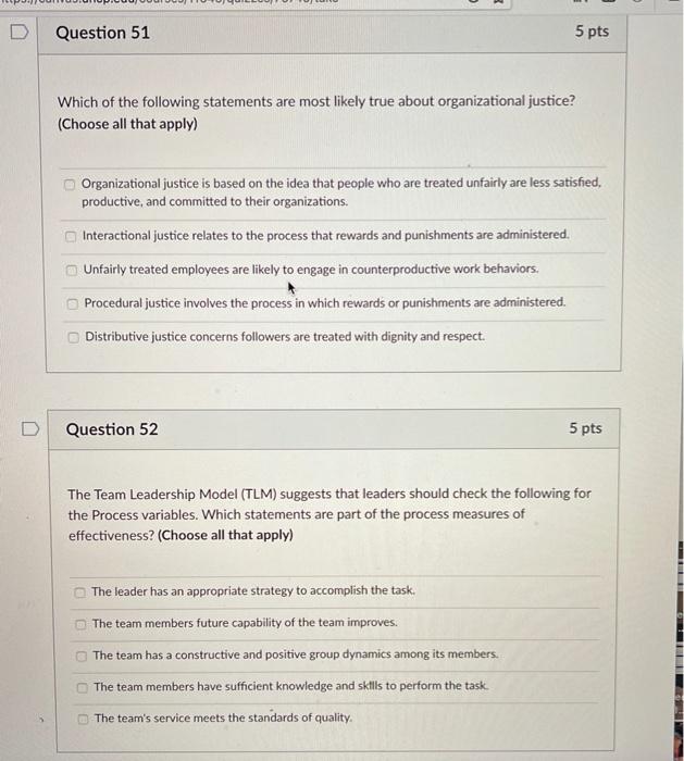 Solved Question 51 5 Pts Which Of The Following Statements | Chegg.com