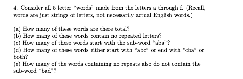 solved-consider-all-5-letter-words-made-from-the-letters-chegg