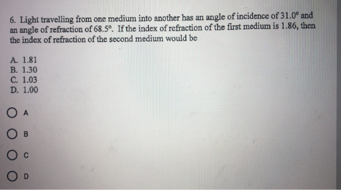when light travels from one medium to another the refraction angle