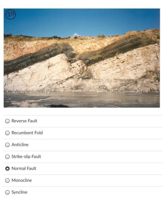 Solved Identify the most prominent geologic structure in the | Chegg.com