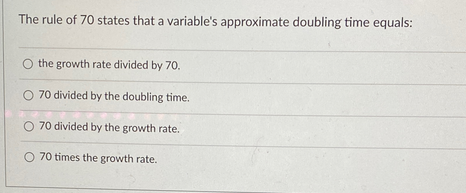 Solved The rule of 70 ﻿states that a variable's approximate