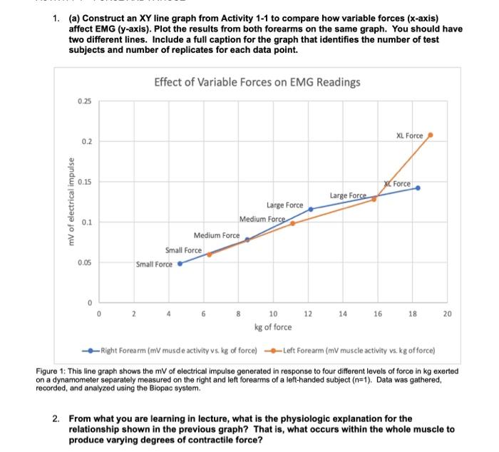 Solved 1. (a) Construct an XY line graph from Activity 1-1 | Chegg.com