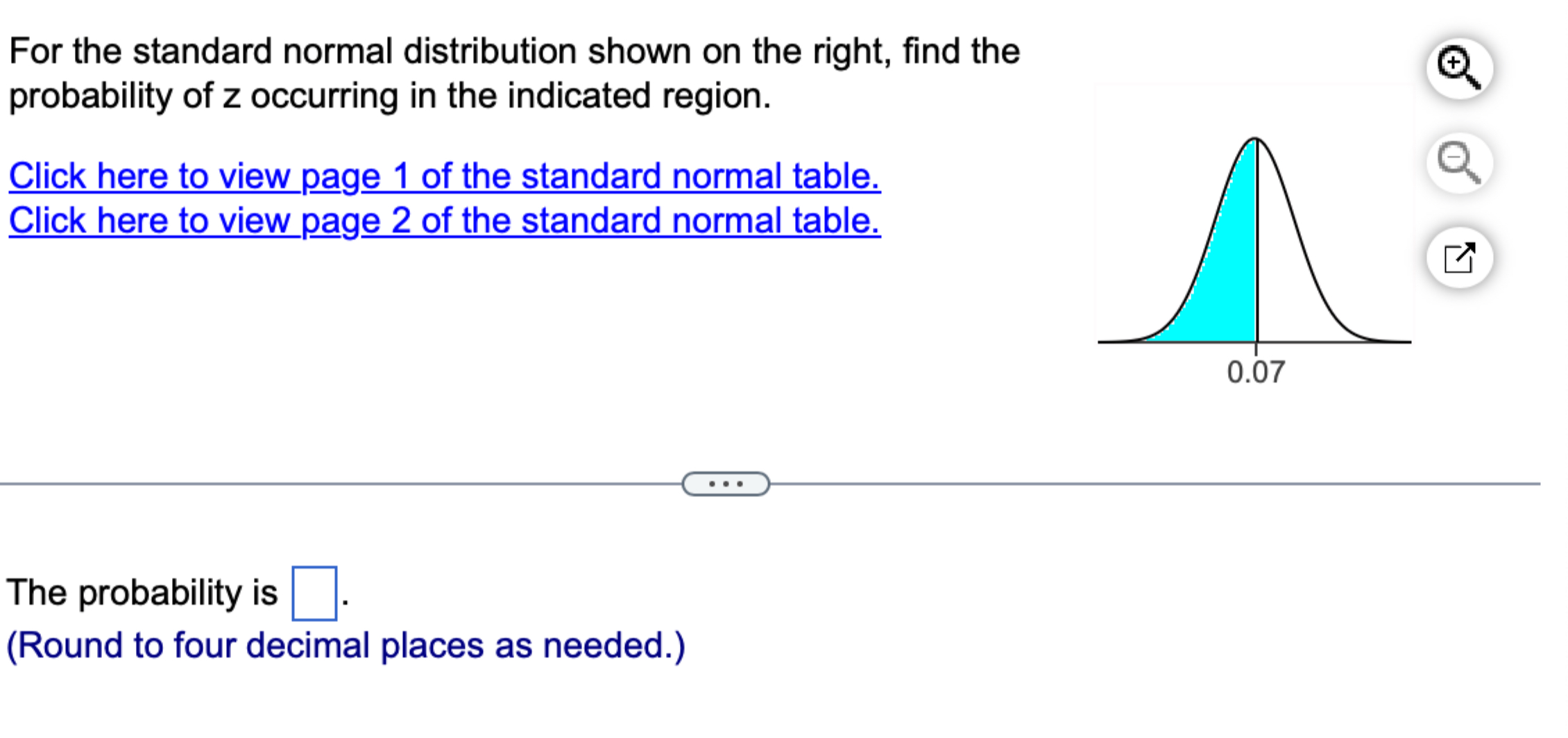 Solved For the standard normal distribution shown on the | Chegg.com