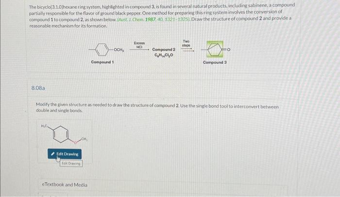 Solved 8.08a Modify the given structure as needed to draw | Chegg.com