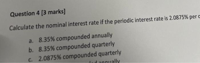 Solved Question 3 [3 marks] The difference between an | Chegg.com