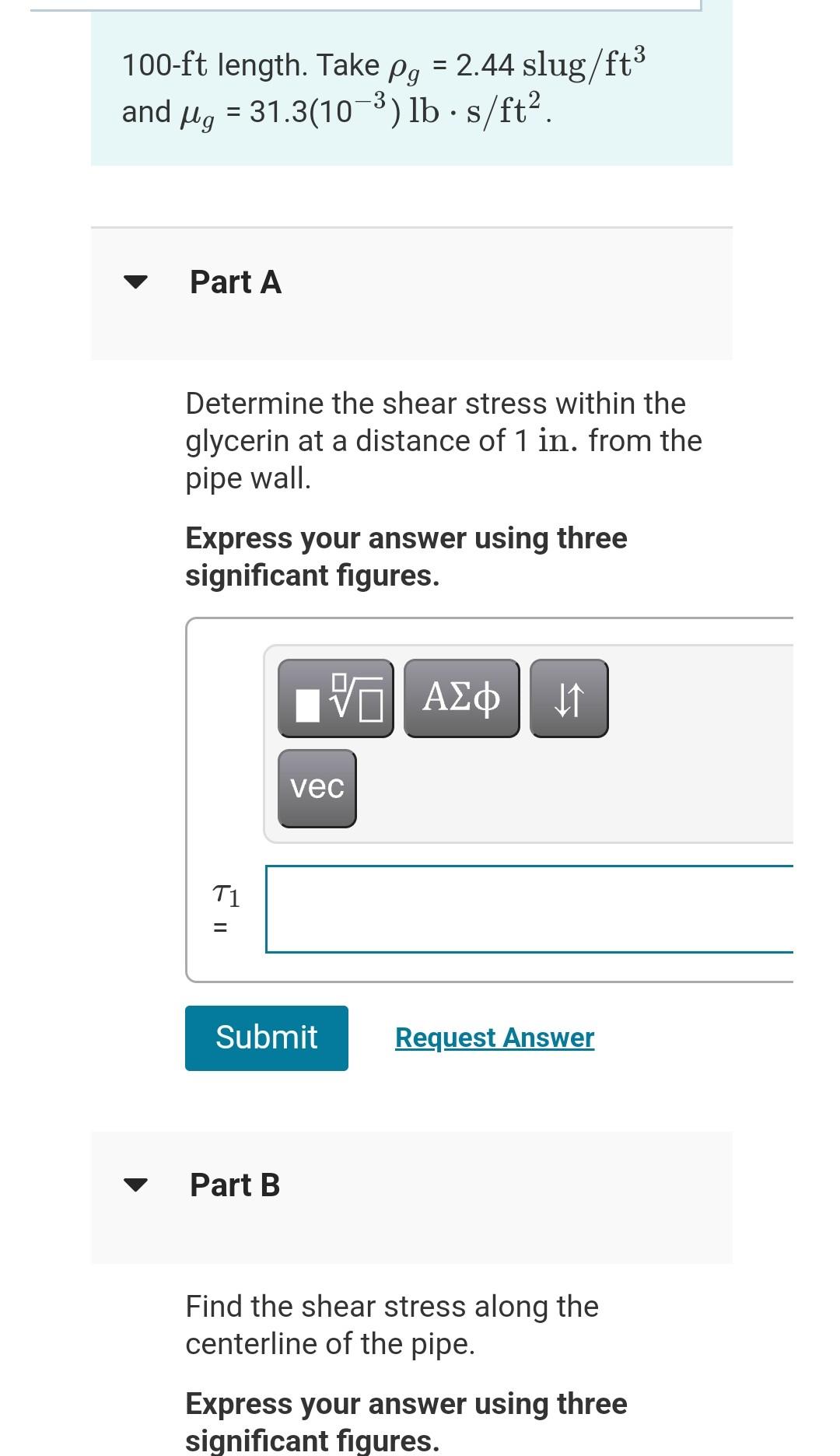 Solved As glycerin flows through a horizontal pipe 100-ft | Chegg.com