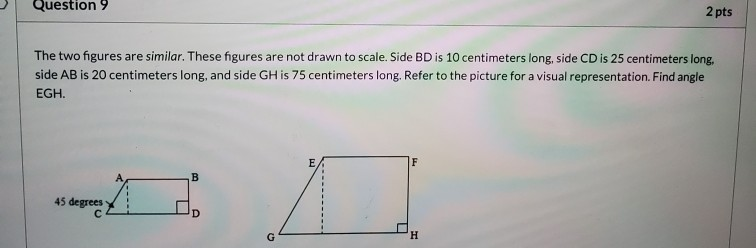 Solved Question 9 2 pts The two figures are similar. These | Chegg.com