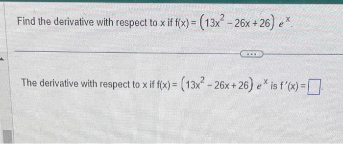 find the derivative of e x with respect to root x