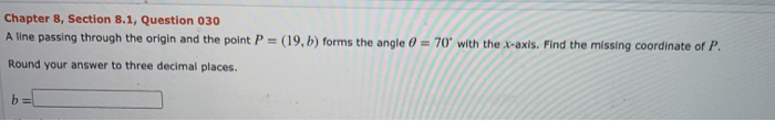 Solved Chapter 8, Section 8.1, Question 030 A line passing | Chegg.com